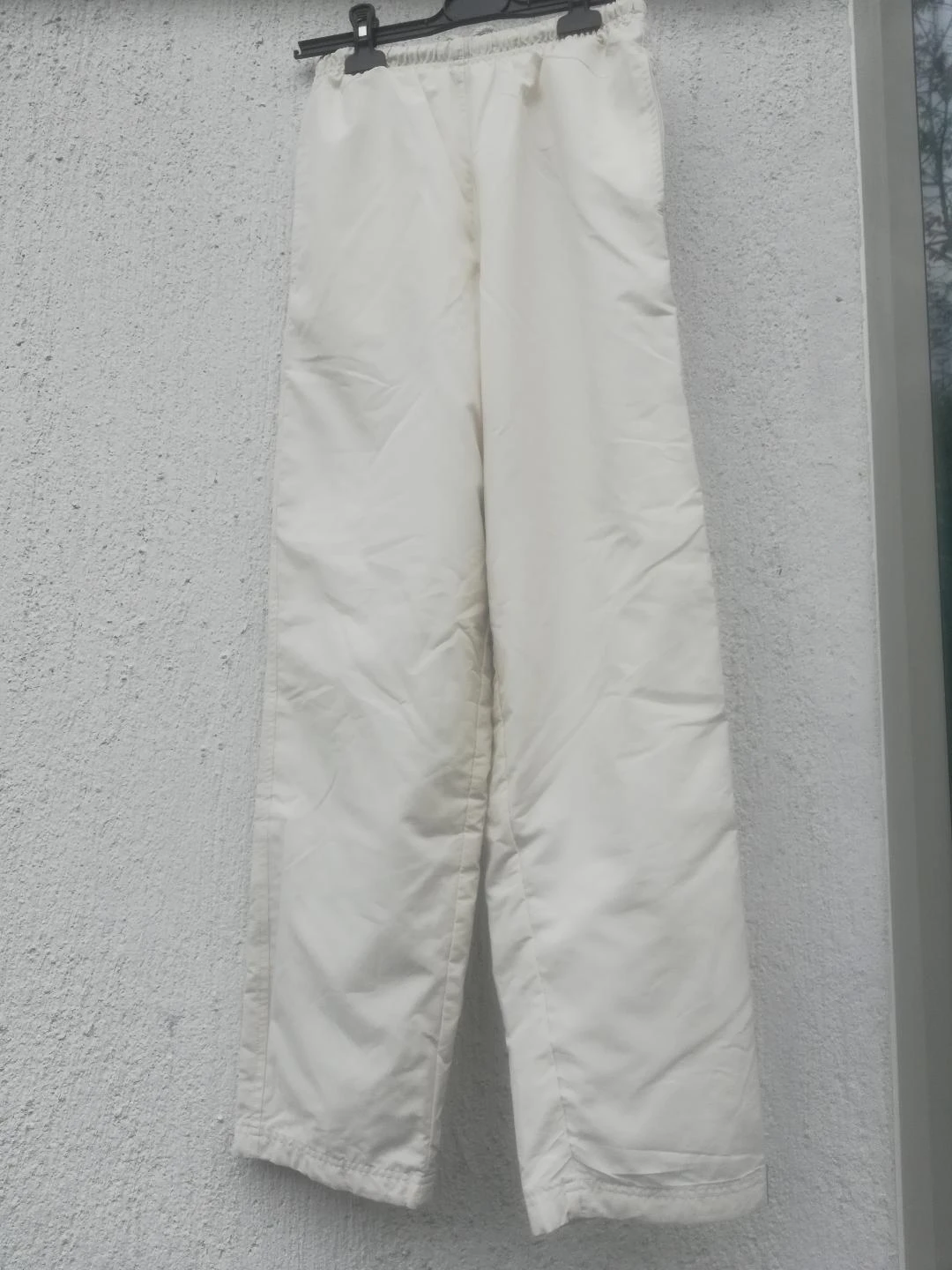 Pantalon élastiqué à lien Mixte (Homme/Femme) style jogging Ecru T.S (1 tâche)